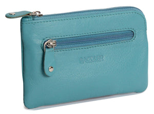 Compact Leather Coin & Card Purse 